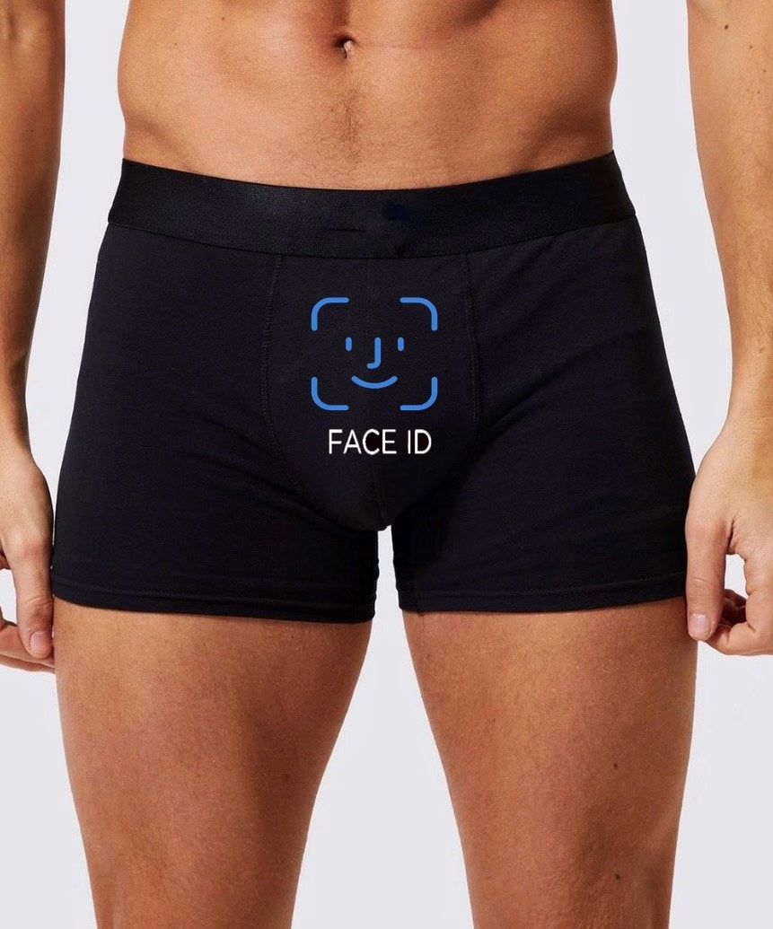 Funny Valentines Gift for Boyfriend, Face ID and Touch Id Underwear,Boyfriend Gift/Mens Cheeky Boxers/Funny Gifts for Him/Husband Gift