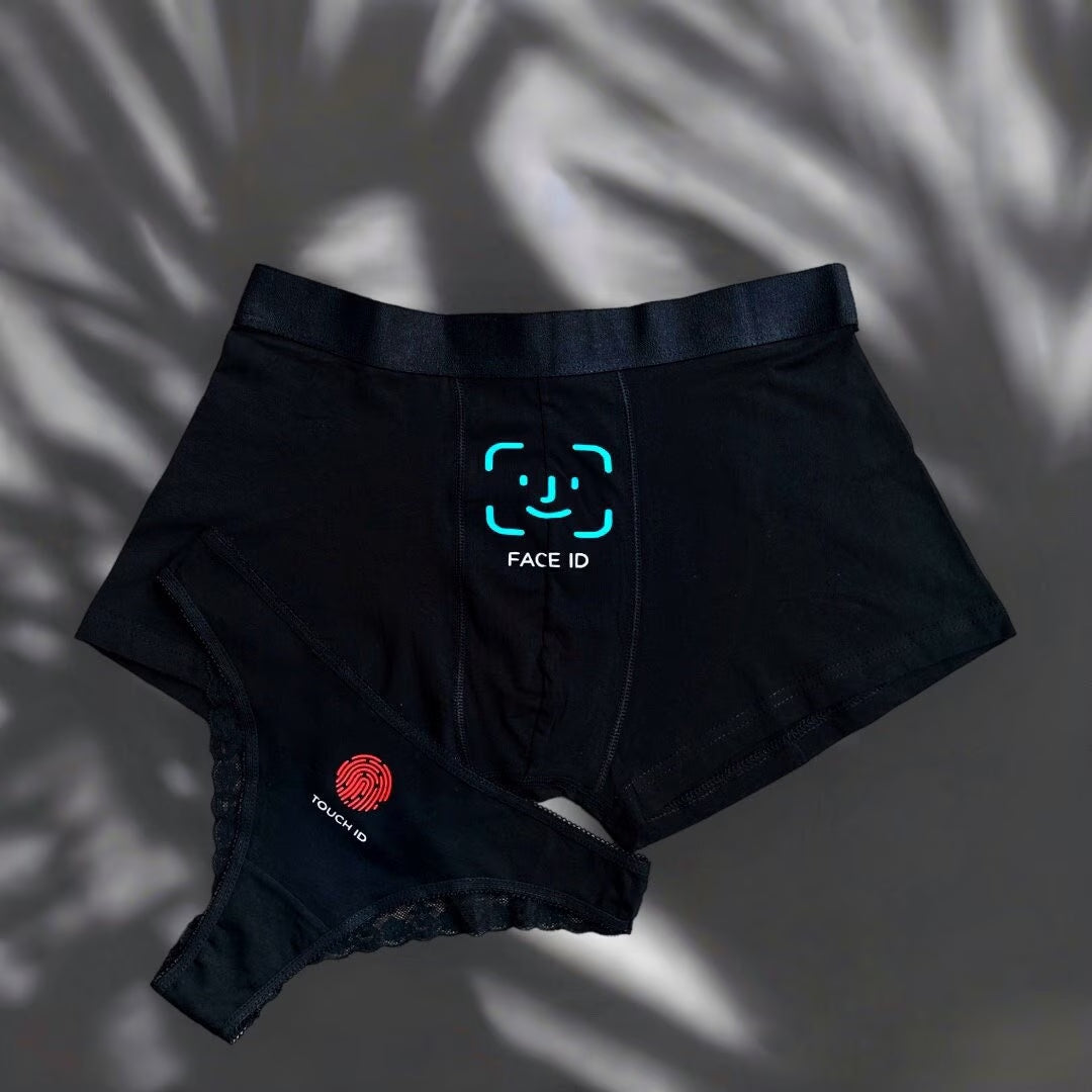 Funny Valentines Gift for Boyfriend, Face ID and Touch Id Underwear,Boyfriend Gift/Mens Cheeky Boxers/Funny Gifts for Him/Husband Gift