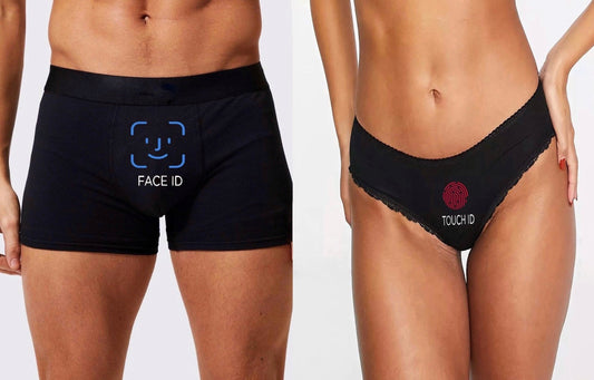 Funny Valentines Gift for Boyfriend, Face ID and Touch Id Underwear,Boyfriend Gift/Mens Cheeky Boxers/Funny Gifts for Him/Husband Gift